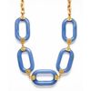Kenneth Jay Lane Blue Rectangle Link Necklaces in Blue - Lyst
