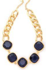 Kenneth Jay Lane Stone Station Necklace