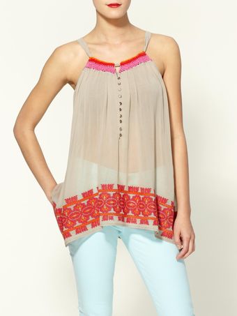Love Sam Embroidery Tank - Lyst