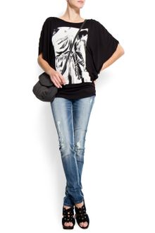 Mango Printed Tshirt - Lyst