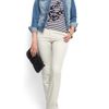 Mango Slim Leg Cropped Trousers in Blue (n1) - Lyst