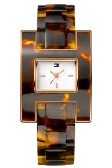 Tommy Hilfiger Womens Tortoise Resin Bracelet 39mm - Lyst