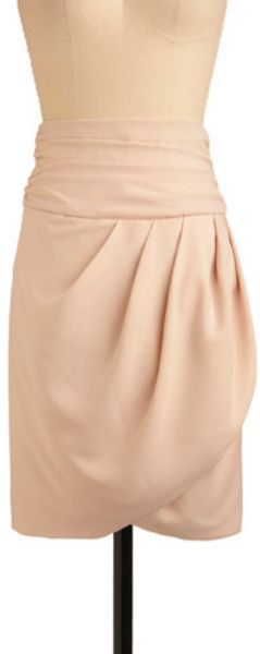 Modcloth Peach Bellini Skirt in Beige (wine) - Lyst