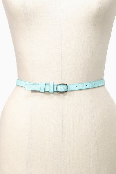 Nasty Gal Pop Skinny Belt  in Green (mint) - Lyst