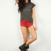 One Teaspoon One Teaspoon Sixties Short in Mulberry Suede in Red - Lyst