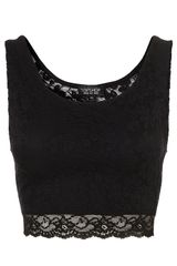 Topshop Lace Crop Top