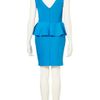 Topshop Peplum Scuba Pencil Dress in Blue - Lyst