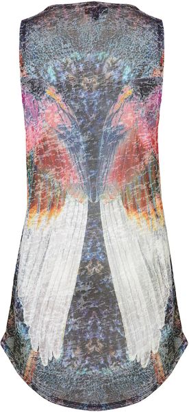 Topshop Burnout Wing Oversized Vest in Multicolor (multi) - Lyst