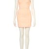 Topshop Denim Cupped Bandeau Dress in Orange (peach) - Lyst