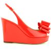 Valentino Coral Slingback Wedge in Pink (coral) - Lyst