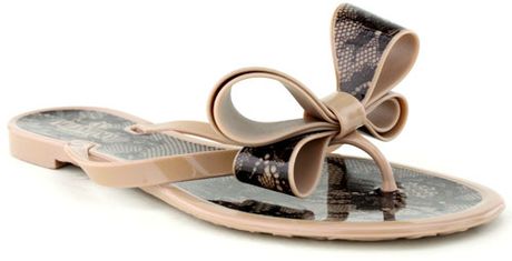 Valentino Lace Print Jelly Thongs in Black - Lyst