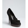 Yves Saint Laurent Black Suede Preppy 105 Moccasin Pumps in Black - Lyst
