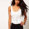 Asos Collection Asos Body with Stud Bodycon in White - Lyst