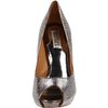 Badgley Mischka Badgley Mischka Womens Willoe Peeptoe Pump in Silver (pewter snake) - Lyst