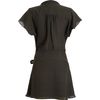 Balenciaga Textured Wrap Dress in Gray (army) - Lyst