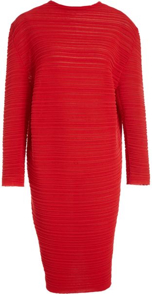 Balenciaga Ottoman Dress in Red - Lyst