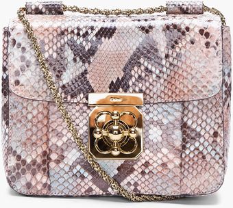 Chloé Python Skin Elsie Evening Bag - Lyst