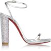 Christian Louboutin Au Palace 120 Swarovski Crystal Embellished Sandals in Silver - Lyst
