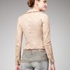 Dolce & Gabbana Crystalbuttoned Leather Jacket in Beige - Lyst