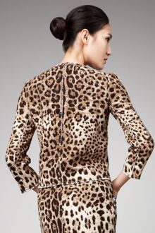 Dolce & Gabbana Leopard-print Tweed Jacket - Lyst