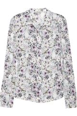 Emma Cook Printed Silk Crepe De Chine Shirt