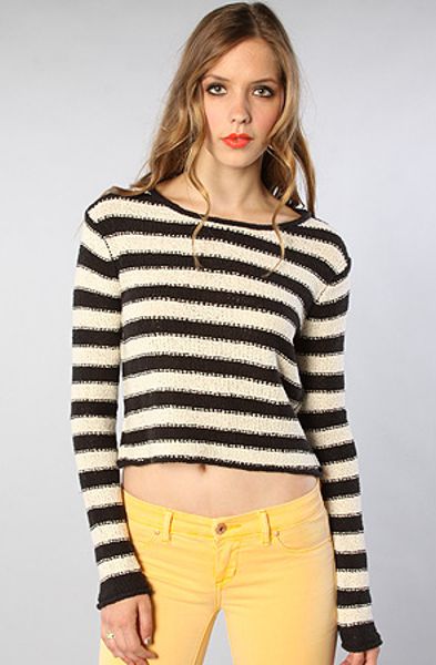 Free People The Shake and Roll Pullover in Black and Ivory in Black - Lyst