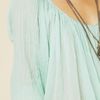 Free People Fp One City Peasant Blouse in Blue (light teal) - Lyst
