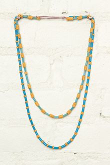 Free People Vintage Blue and Yellow Beaded Necklaces - Lyst