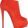 Giuseppe Zanotti Suede Peeptoe Platform Ankle Boots in Red - Lyst