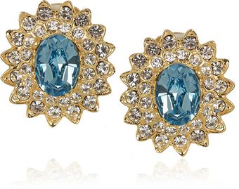  22karat Goldplated Swarovski Crystal Earrings 