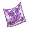 Roberto Cavalli Purple Printed Silk Square Scarf in Purple - Lyst
