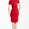 Valentino Side Drape Stretch Cady Dress in Red - Lyst