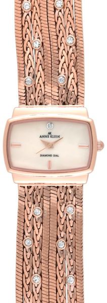 Anne Klein Rose Gold Tone and Crystal Multistrand Bracelet 10 in Pink (rose) - Lyst