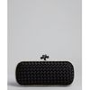 Bottega Veneta Black Intrecciato Silk Faille Knot Large Box Clutch in Black - Lyst