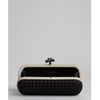 Bottega Veneta Black Intrecciato Silk Faille Knot Large Box Clutch in Black - Lyst