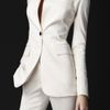 Burberry Prorsum Virgin Wool Fitted Jacket in Beige (natural white) - Lyst