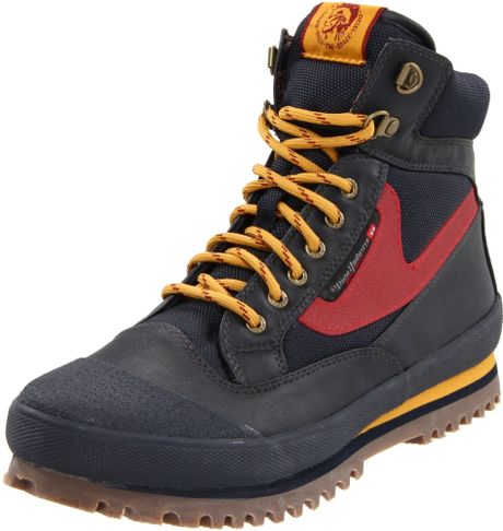 Diesel Olson Boot in Black for Men (ebony/biking red) - Lyst