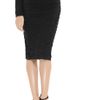 Donna Karan New York Ruched Stretchcrepe Skirt in Black - Lyst