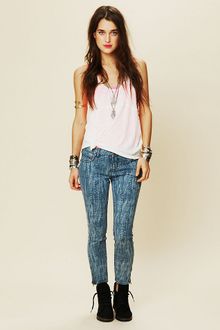 Free People Feather Print Ankle Crop - Lyst