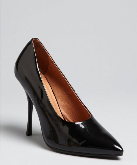 Jeffrey Campbell Black Patent Leather Jules Point Toe Pumps in Black - Lyst