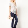 Mango Mango Aztek Print Tshirt in Gray (green) - Lyst