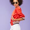Nasty Gal Bomb Satin Jacket in Red - Lyst