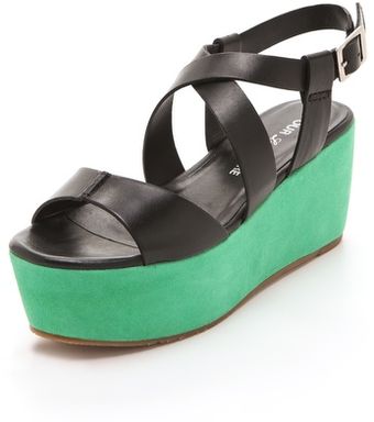  Noelle Suede Flatform Sandals 