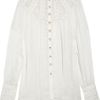 Temperley London Valencia Silkcloqué and Lace Blouse in White (ivory) - Lyst