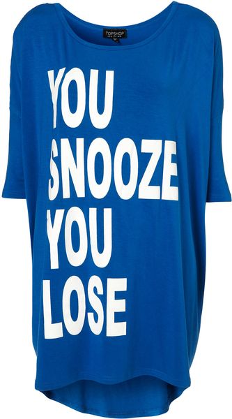 Topshop You Snooze You Lose Night Tee - Lyst