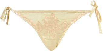 Topshop Satin Embroidery Tieside Mini - Lyst