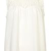 Topshop Sleeveless Lace Sweetheart Top in White - Lyst