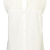 Topshop Sleeveless Lace Sweetheart Top in White - Lyst