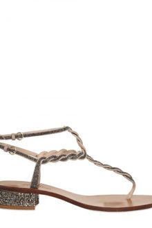 Valentino 30mm Suede Crystal Sandals - Lyst