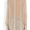 3.1 Phillip Lim Embellished Silkchiffon and Crepe De Chine Blouse in Beige (sand) - Lyst